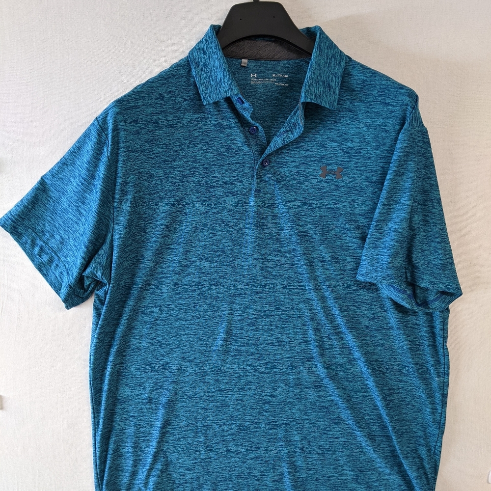 Under Armour Dark Blue/Light blue Splash Polo.